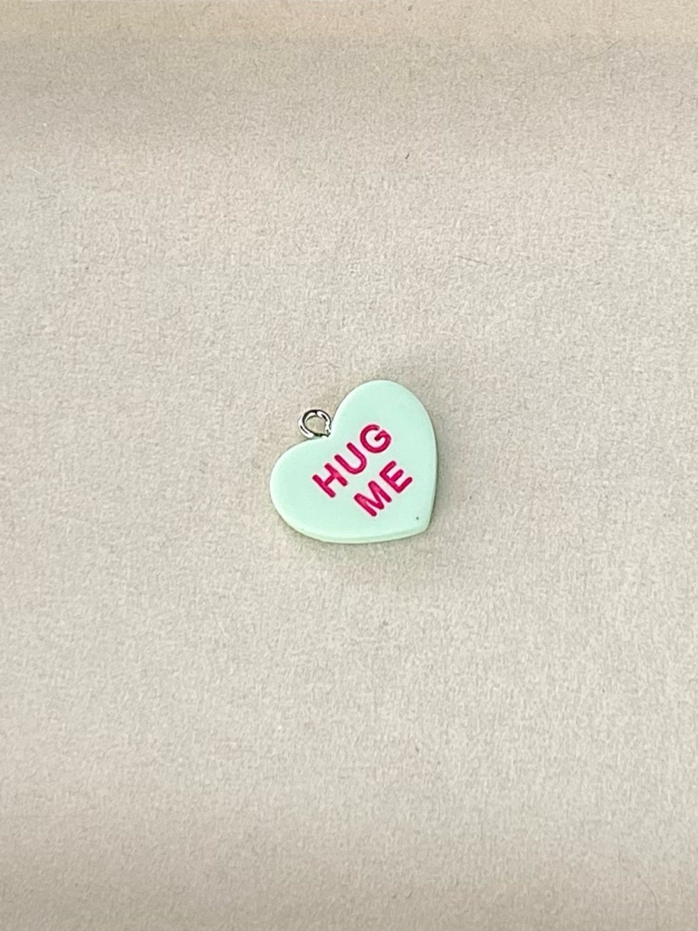 Hug Me Conversation Heart Charm-green